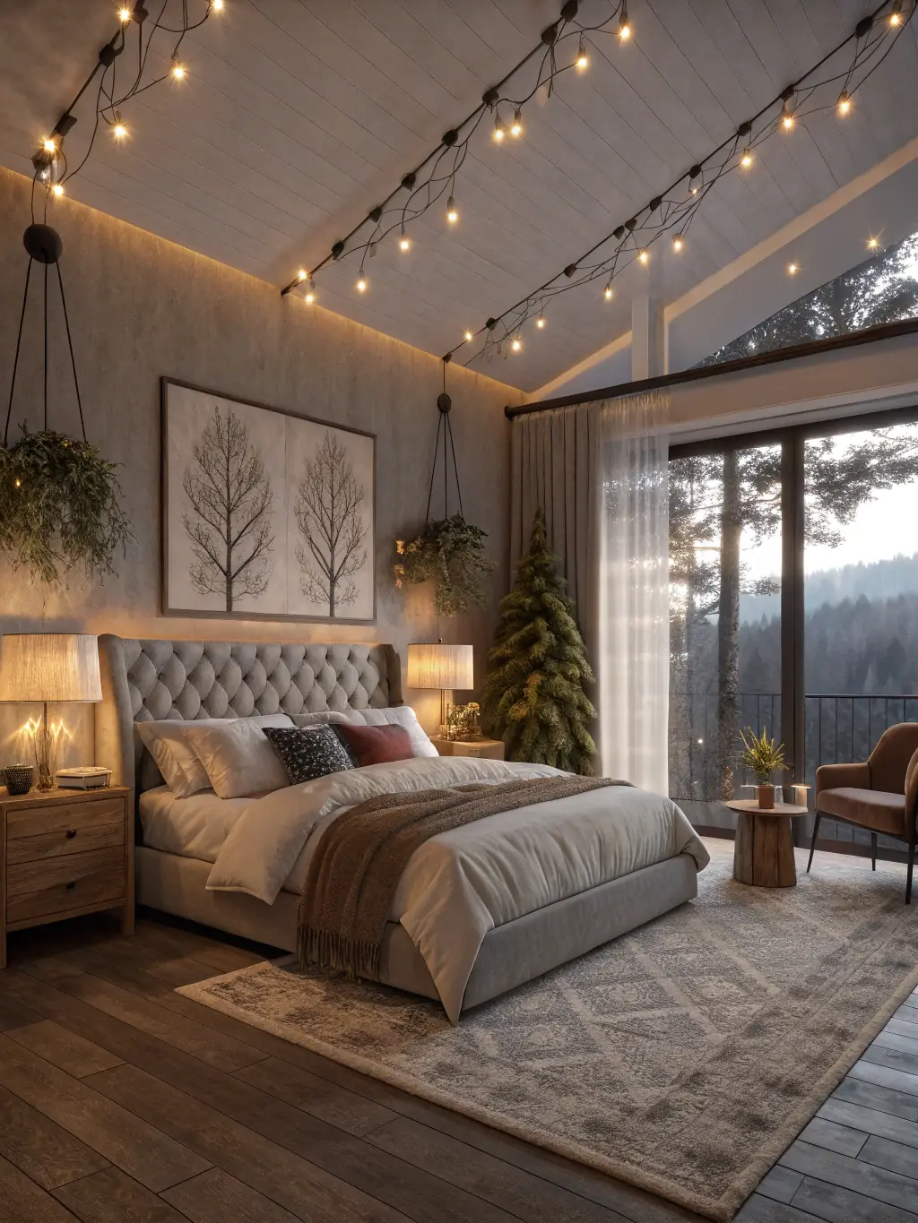 An image of an empty bedroom digitally furnished with modern furniture and decor, illustrating how virtual staging can transform vacant spaces into inviting homes.